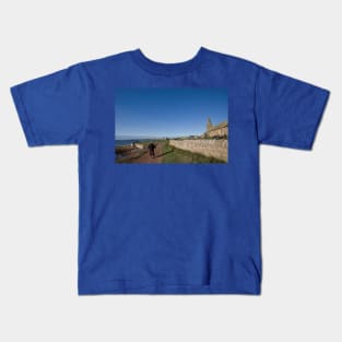 Walking to Newbiggin Bay Kids T-Shirt